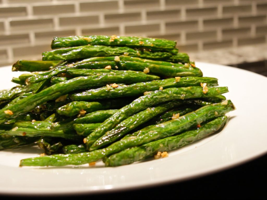 Chinese Style Dry Fried Garlic Green Beans - Drive Me Hungry